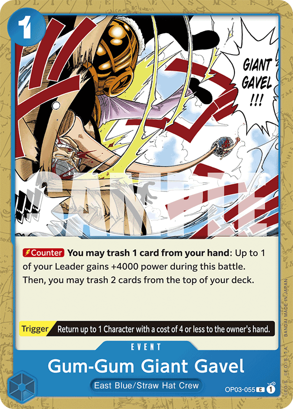 Gum-Gum Giant Gavel OP03-055_r1 One Piece TCG