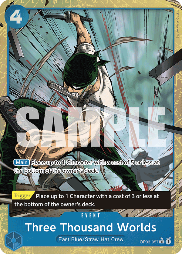 Three Thousand Worlds (Alternate Art) OP03-057_p4 One Piece TCG
