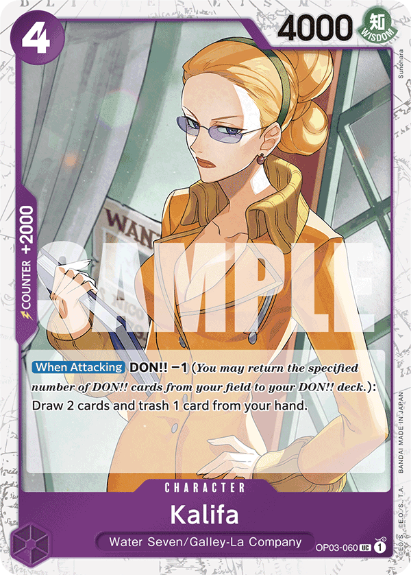 Kalifa (Jolly Roger Foil) OP03-060_p2 One Piece TCG