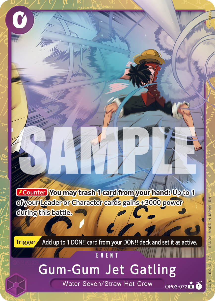 Gum-Gum Jet Gatling (Alternate Art) OP03-072_p1 One Piece TCG