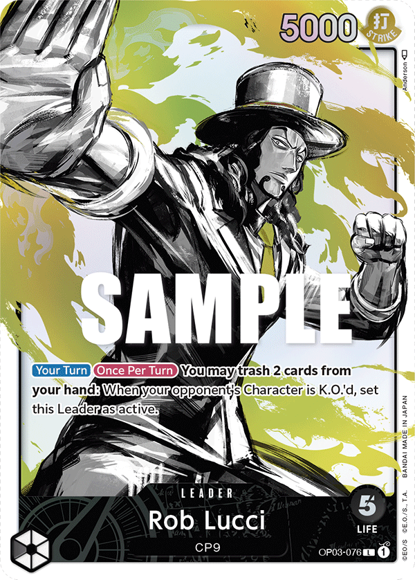 Rob Lucci (076) (Alternate Art) OP03-076_p1 One Piece TCG