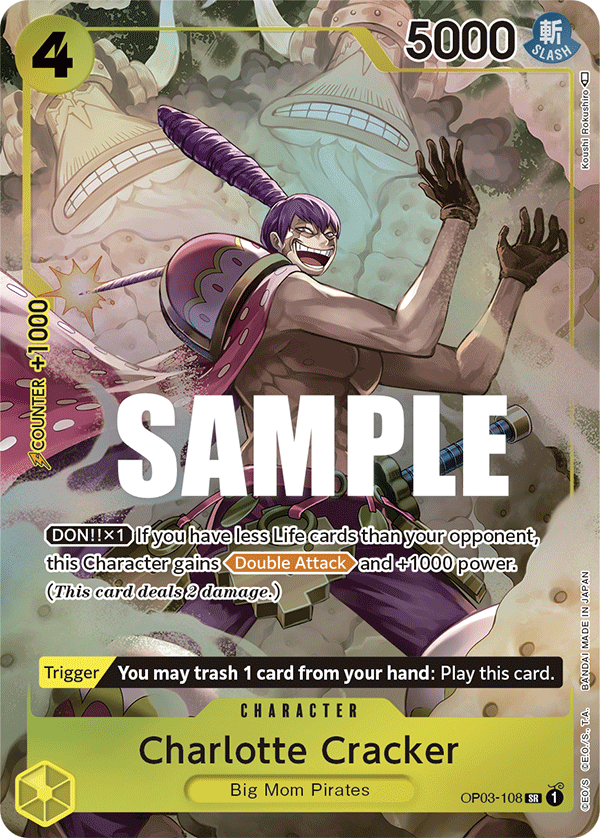 Charlotte Cracker (Alternate Art) OP03-108_p1 One Piece TCG