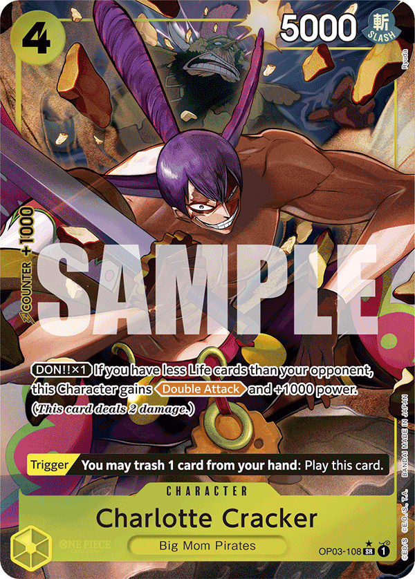 Charlotte Cracker (Alternate Art) OP03-108_p3 One Piece TCG