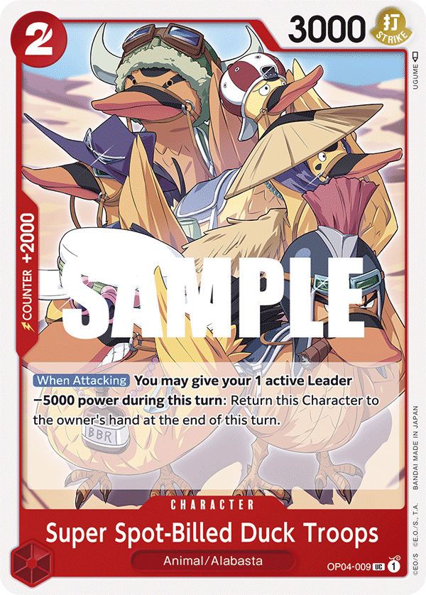 Super Spot-Billed Duck Troops OP04-009 One Piece TCG