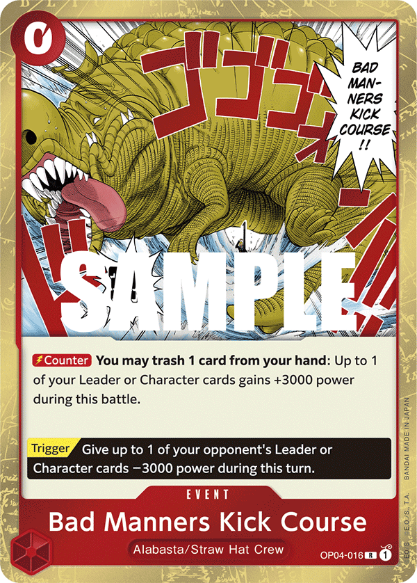 Bad Manners Kick Course OP04-016 One Piece TCG