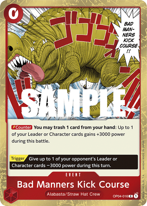 Bad Manners Kick Course OP04-016 One Piece TCG