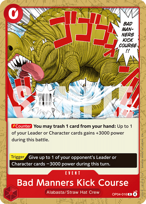 Bad Manners Kick Course OP04-016_p3 One Piece TCG