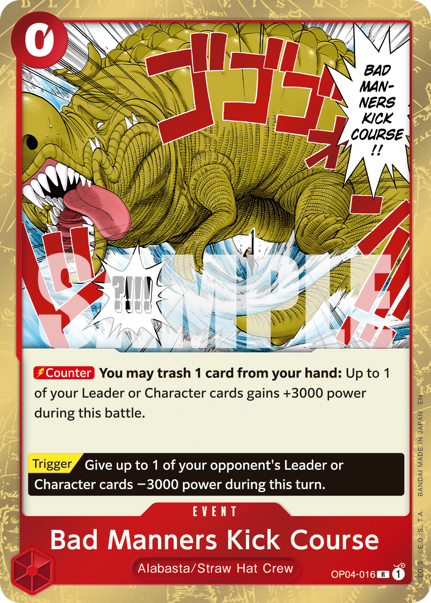 Bad Manners Kick Course (Reprint) OP04-016_r1 One Piece TCG