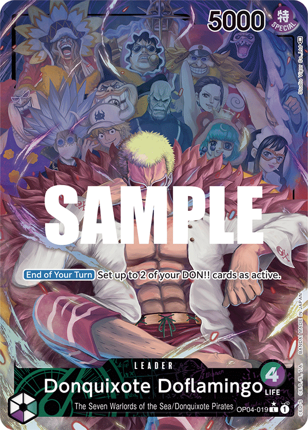 Donquixote Doflamingo (019) (Alternate Art) OP04-019_p1 One Piece TCG