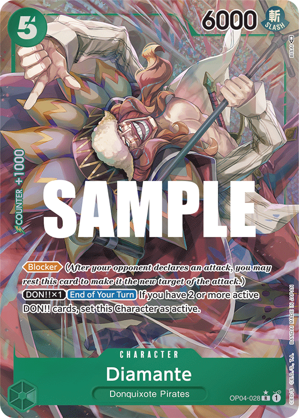 Diamante (Alternate Art) OP04-028_p1 One Piece TCG