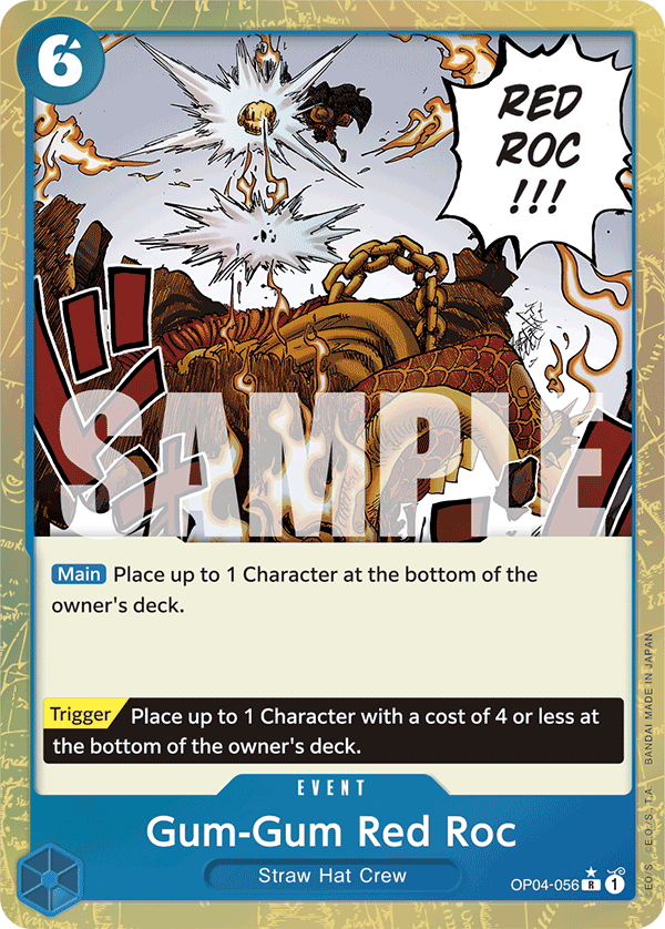 Gum-Gum Red Roc (Textured Foil) OP04-056_p3 One Piece TCG