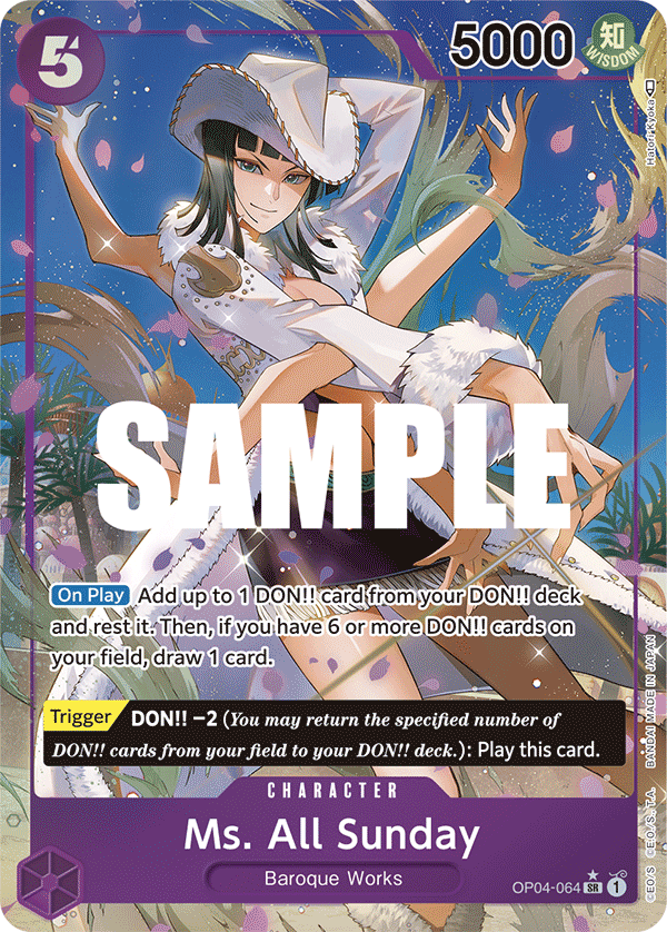Ms. All Sunday (Alternate Art) OP04-064_p1 One Piece TCG