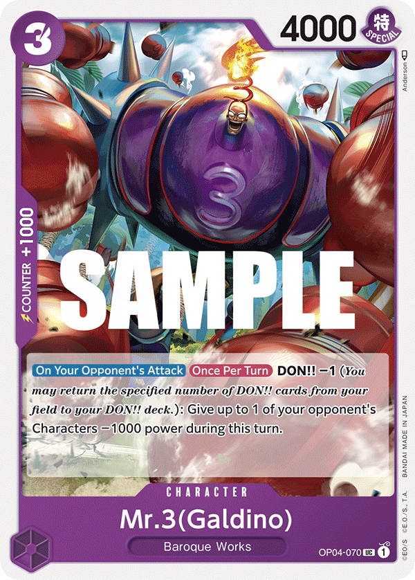 Mr.3 (Galdino) OP04-070 One Piece TCG