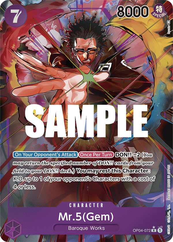 Mr.5 (Gem) (Alternate Art) OP04-072_p1 One Piece TCG