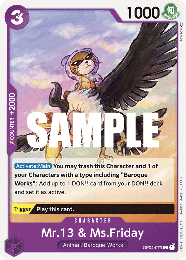 Mr.13 & Ms.Friday OP04-073 One Piece TCG