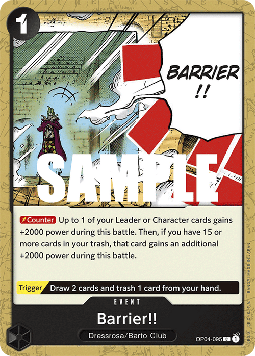 Barrier!! OP04-095 One Piece TCG