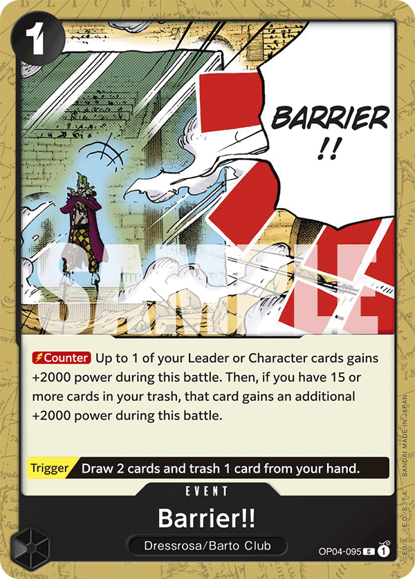 Barrier!! OP04-095_r1 One Piece TCG