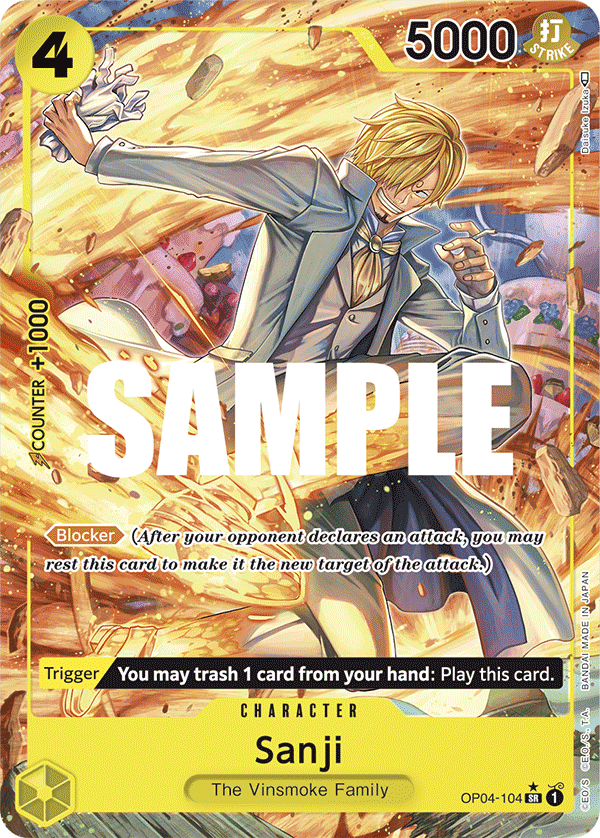 Sanji (104) (Alternate Art) OP04-104_p1 One Piece TCG