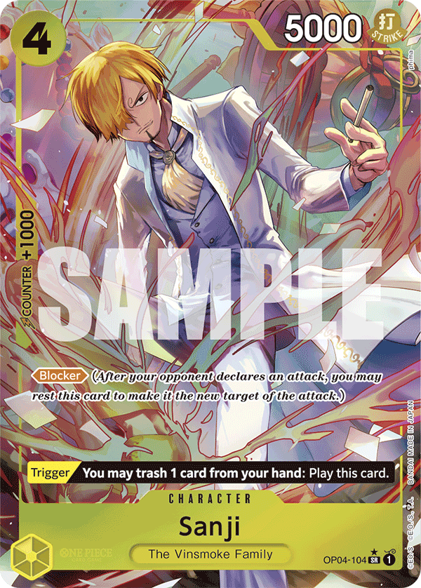 Sanji (OP04-104) (Alternate Art) OP04-104_p3 One Piece TCG