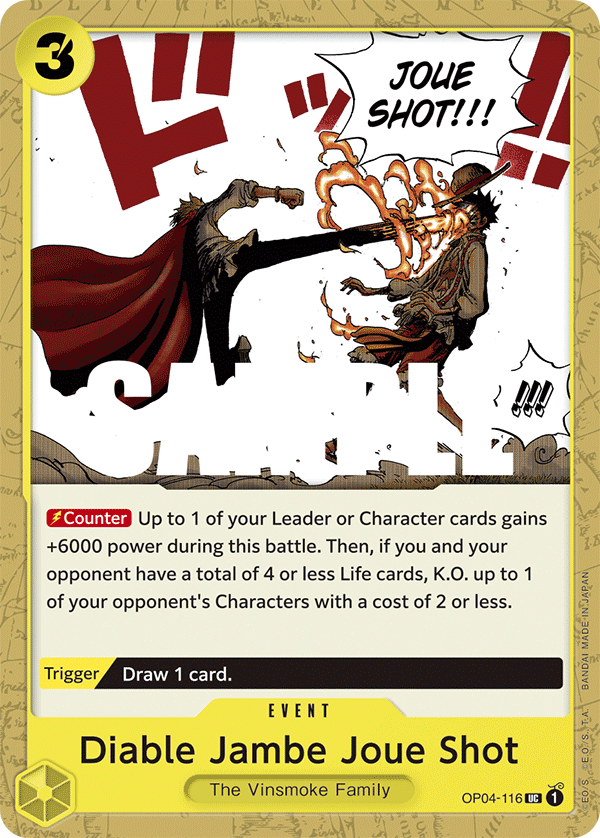 Diable Jambe Joue Shot OP04-116 One Piece TCG
