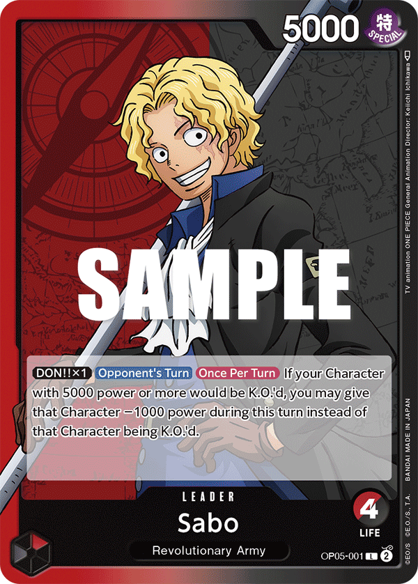 Sabo (001) OP05-001 One Piece TCG
