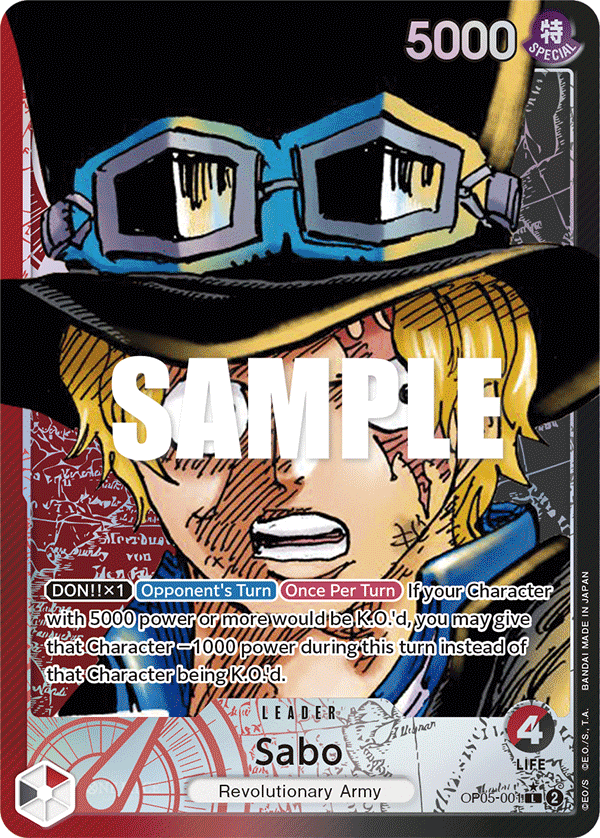 Sabo (001) (Alternate Art) OP05-001_p1 One Piece TCG