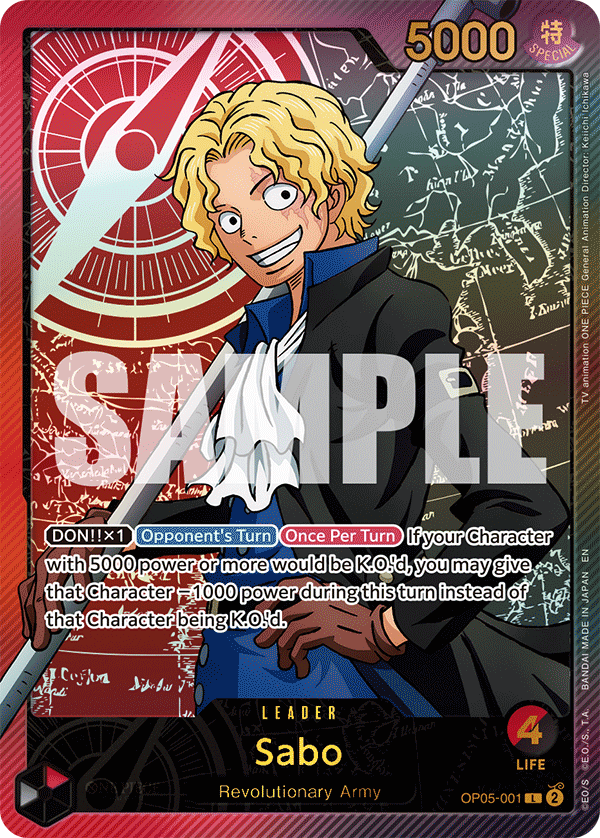 Sabo (SPR) OP05-001_p2 One Piece TCG