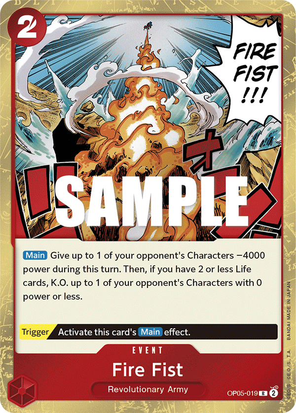 Fire Fist OP05-019 One Piece TCG