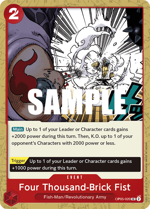 Four Thousand-Brick Fist OP05-020 One Piece TCG