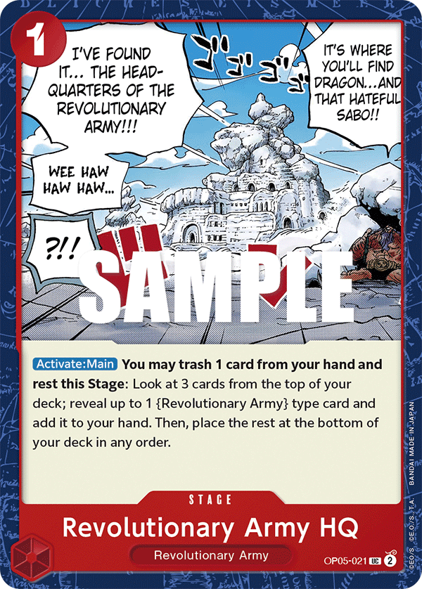 Revolutionary Army HQ OP05-021 One Piece TCG