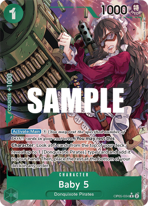 Baby 5 (034) (Alternate Art) OP05-034_p1 One Piece TCG