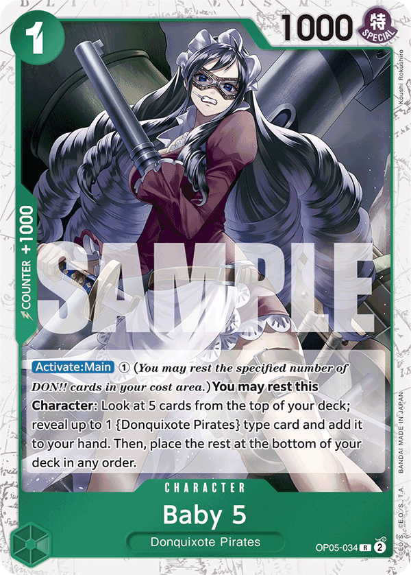 Baby 5 (OP05-034) (Jolly Roger Foil) OP05-034_p3 One Piece TCG
