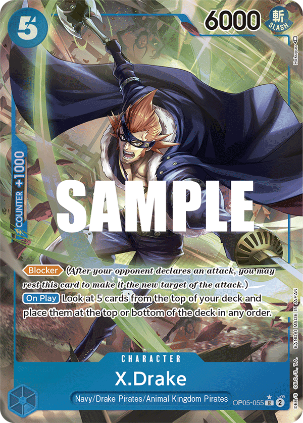 X.Drake (Alternate Art) OP05-055_p1 One Piece TCG