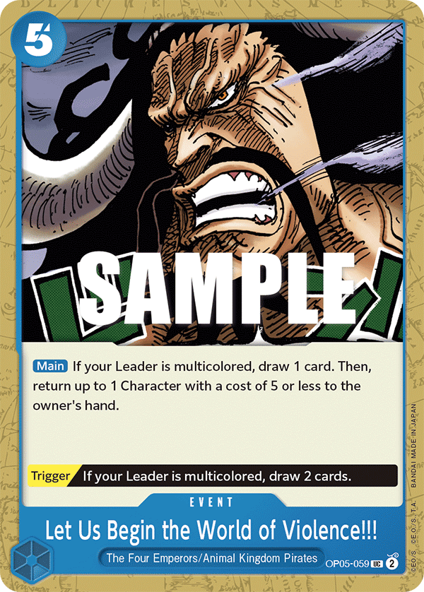 Let Us Begin the World of Violence!! OP05-059 One Piece TCG