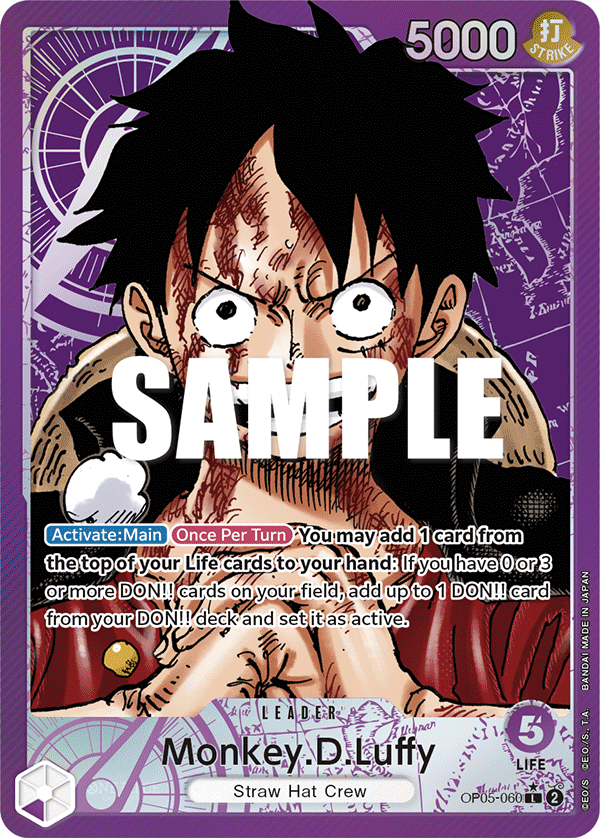 Monkey.D.Luffy (060) (Alternate Art) OP05-060_p1 One Piece TCG