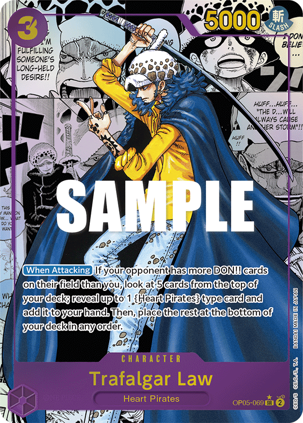 Trafalgar Law (069) (Alternate Art) (Manga) OP05-069_p2 One Piece TCG