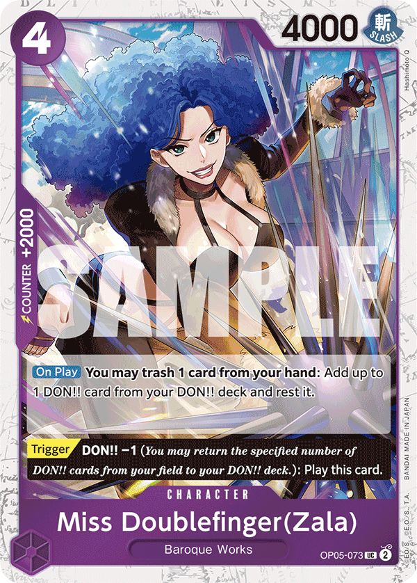 Miss Doublefinger(Zala) (Full Art) OP05-073_p2 One Piece TCG