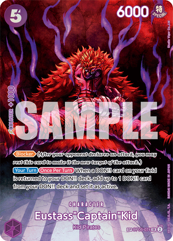 Eustass"Captain"Kid (SP) OP05-074_p3 One Piece TCG