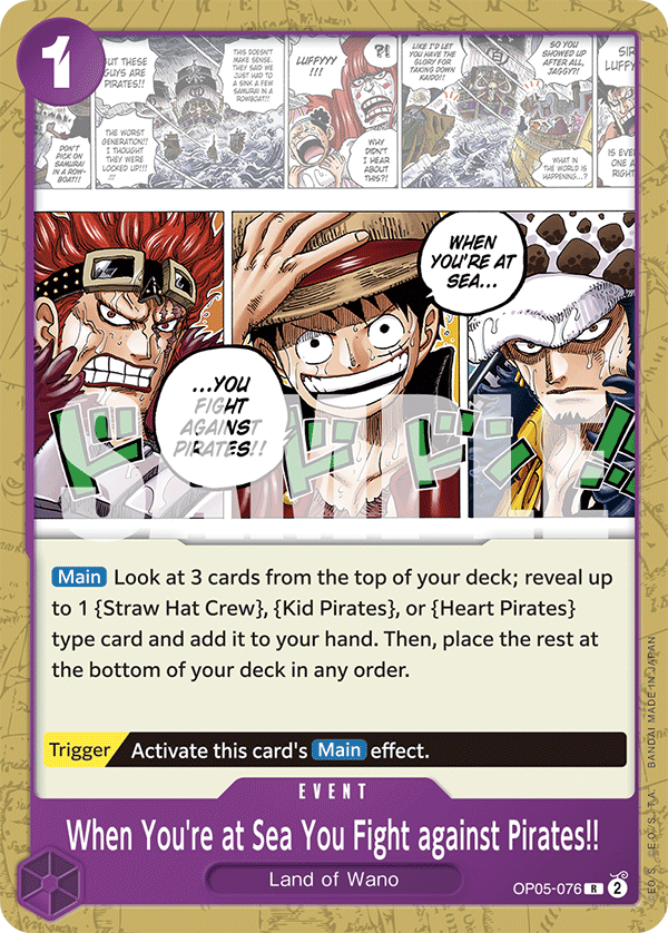 When You're at Sea You Fight against Pirates!! OP05-076_p1 One Piece TCG