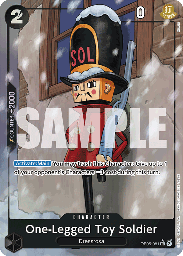 One-Legged Toy Soldier (Full Art) OP05-081_p3 One Piece TCG