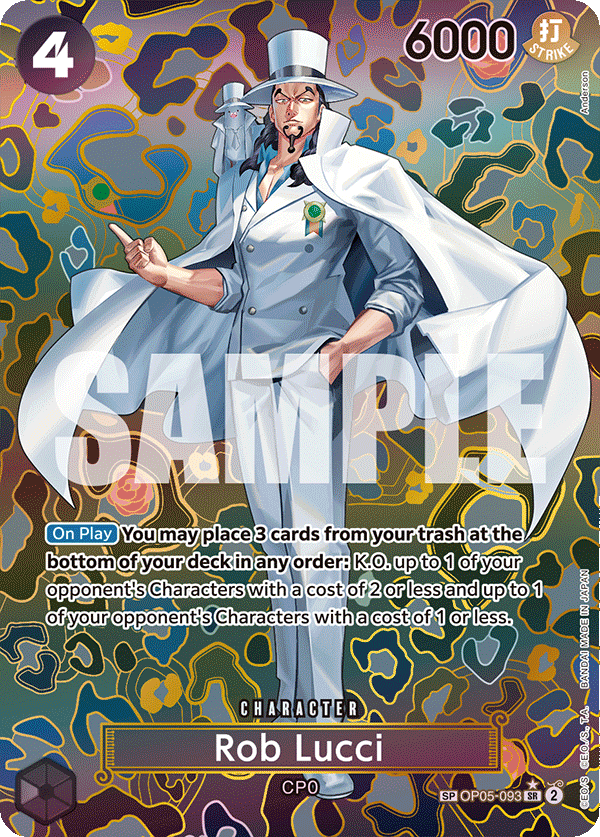 Rob Lucci (SP) OP05-093_p2 One Piece TCG