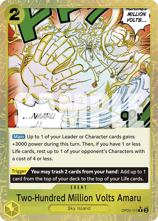 Two-Hundred Million Volts Amaru (Textured Foil) OP05-115_p3 One Piece TCG