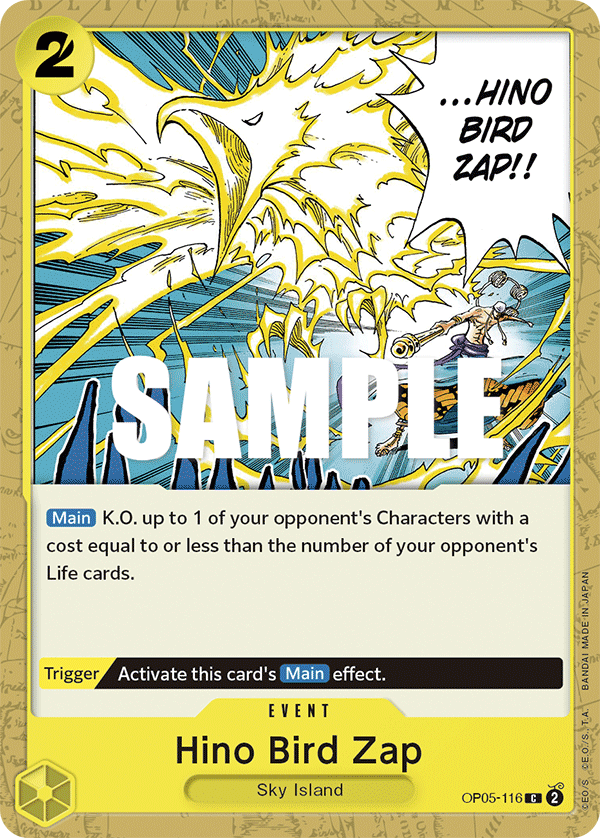 Hino Bird Zap OP05-116 One Piece TCG