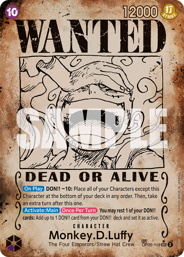 Monkey.D.Luffy (Wanted Poster) OP05-119_p6 One Piece TCG