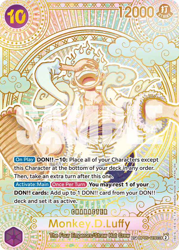 Monkey.D.Luffy (119) (SP) (Gold) OP05-119_p8 One Piece TCG