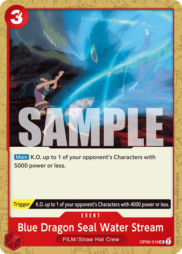 Blue Dragon Seal Water Stream OP06-019 One Piece TCG