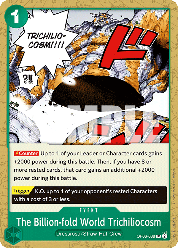 The Billion-fold World Trichiliocosm OP06-038 One Piece TCG