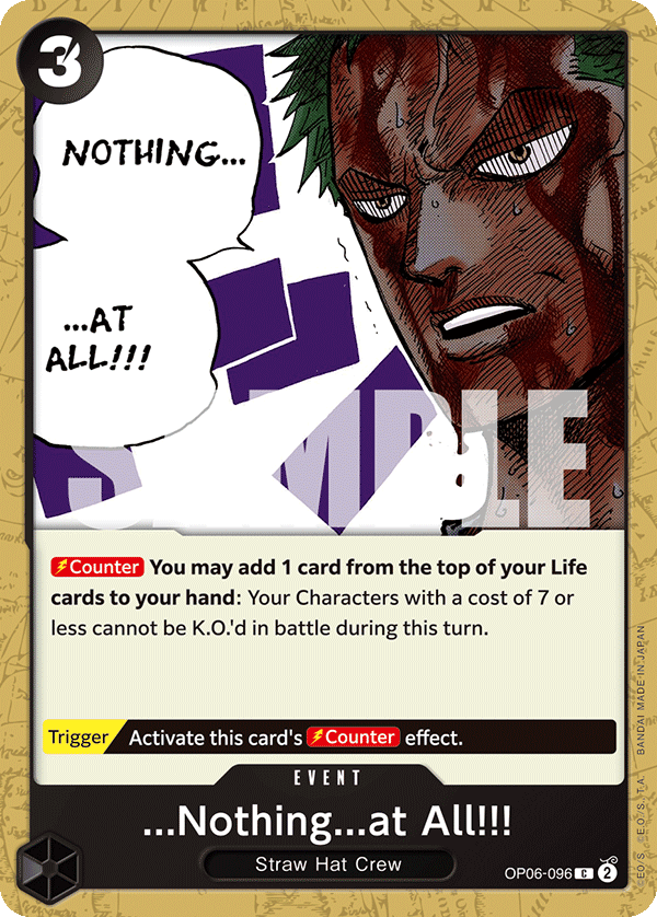 ...Nothing...at All!!! OP06-096 One Piece TCG