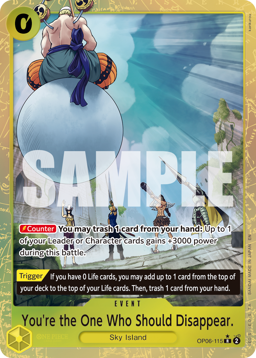 You're the One Who Should Disappear (Alternate Art) OP06-115_p1 One Piece TCG
