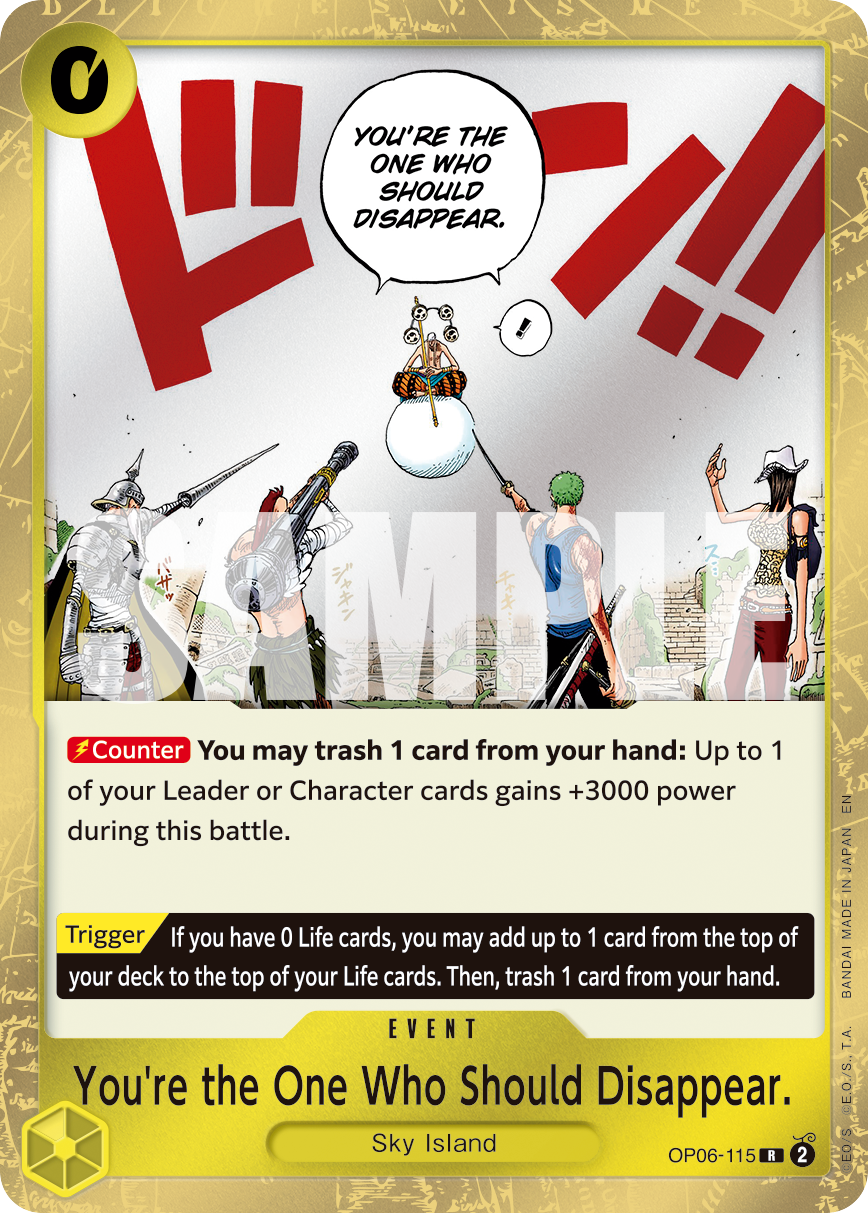 You're the One Who Should Disappear (Reprint) OP06-115_r1 One Piece TCG